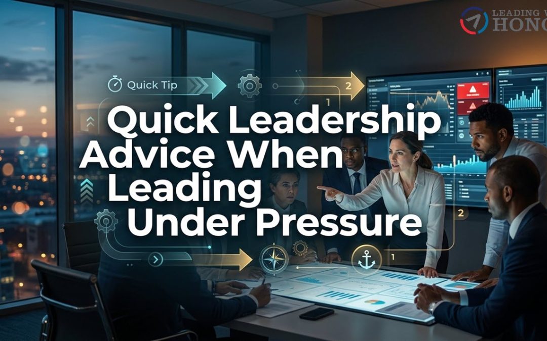 Quick Leadership Advice When Leading Under Pressure